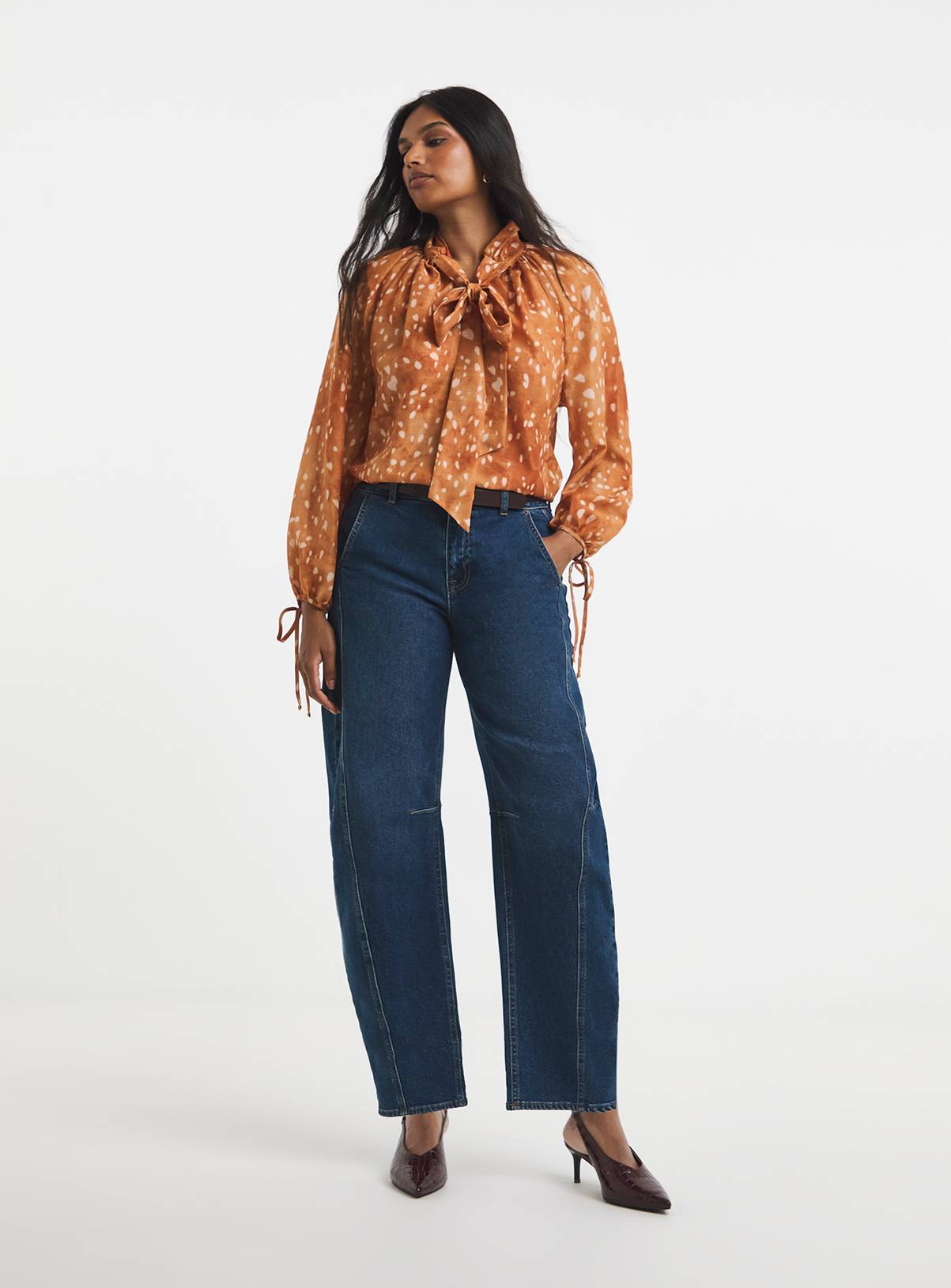 SIMPLY BE Animal Print Blouse 26 - Image 3